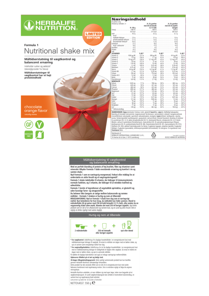 chokolade-orange-fakta-Herbalife